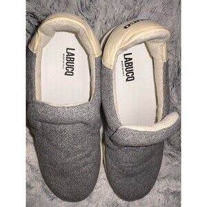 Nwob Labucq Grey Wool Soft Runners Sz 37 Made in Italy